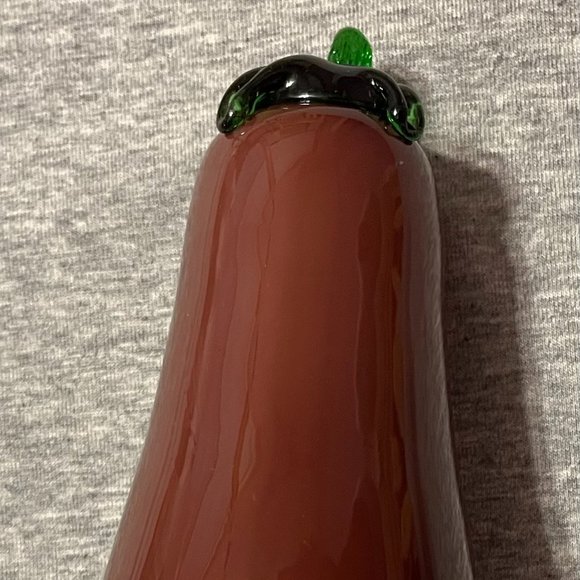 Art Glass Hand Blown Murano Style Purple Eggplant - Picture 6 of 11